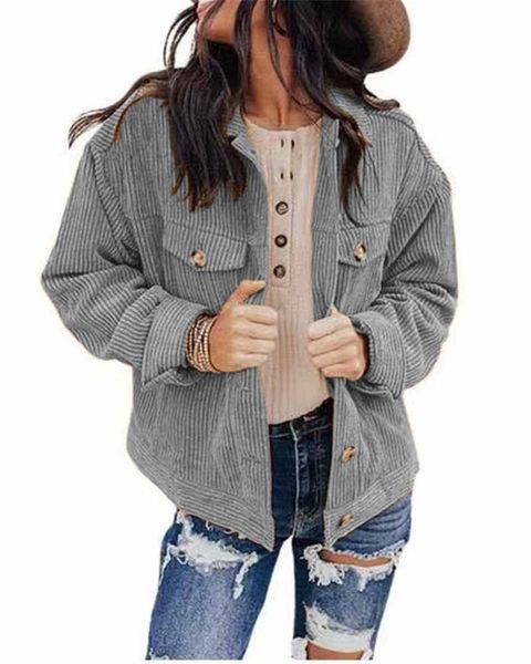 womens jackets autumn corduroy shirts women spring long sleeved lapel loose elegant solid windbreaker coats oversize manteau femme 230818, Black;brown
womens jackets autumn corduroy shirts women spring long sleeved lapel loose elegant solid windbreaker coats oversize manteau femme 230818, Black;brown