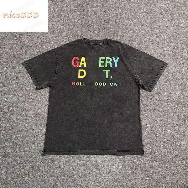 23ss new ga depts pocket gradient letters washed old loose round neck versatile casual men and women short sleeve, White;black
23ss new ga depts pocket gradient letters washed old loose round neck versatile casual men and women short sleeve, White;black