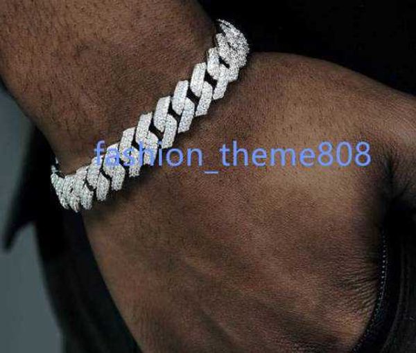 13mm 7inches 2 row cuban chain with d vvs moissanite diamond silver hiphop link for men's bracelet
13mm 7inches 2 row cuban chain with d vvs moissanite diamond silver hiphop link for men's bracelet