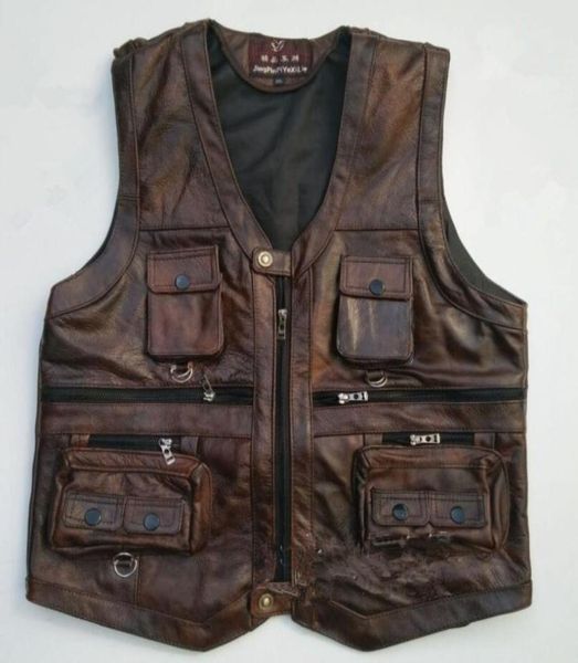 autumn new men039s waistcoat genuine leather vest reporters suit more than pocket men cowhide w9589196578, Black
autumn new men039s waistcoat genuine leather vest reporters suit more than pocket men cowhide w9589196578, Black