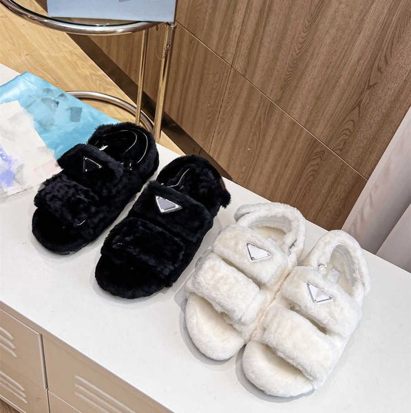 2023 designer full fur slippers sandals fuzzy fur slides home triangle furry flat p logo metal buckle female cute fluffy shoes woman full fu, Black
2023 designer full fur slippers sandals fuzzy fur slides home triangle furry flat p logo metal buckle female cute fluffy shoes woman full fu, Black