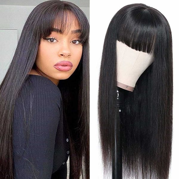 wig female long straight hair wig qi bangs black fashion temperament repair face chemical fiber headgear 230818
wig female long straight hair wig qi bangs black fashion temperament repair face chemical fiber headgear 230818