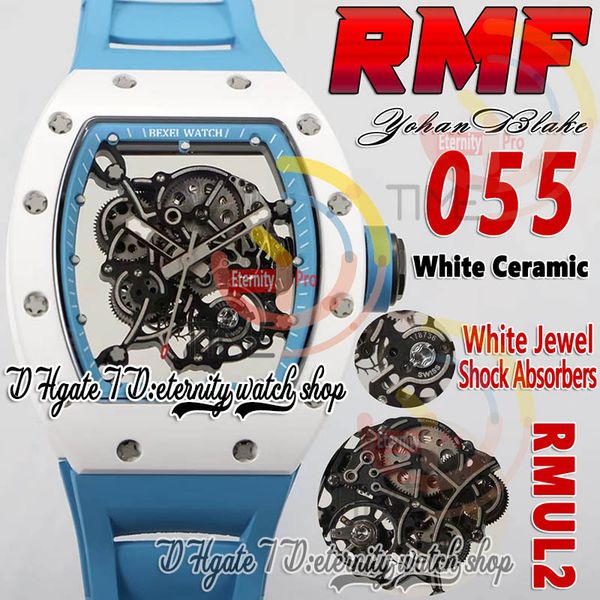 rmf 055 mens watch rmul2 mechanical hand-winding white ceramic case gray sand screws skeleton dial blue inner ring rubber strap super editio, Slivery;brown
rmf 055 mens watch rmul2 mechanical hand-winding white ceramic case gray sand screws skeleton dial blue inner ring rubber strap super editio, Slivery;brown