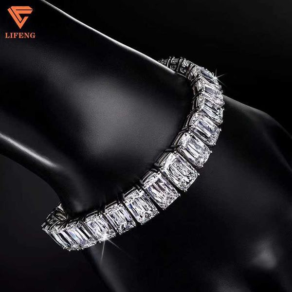 lifeng jewelry tennis chain hip hop jewelry 925 sterling silver baguette moissanite tennis bracelet
lifeng jewelry tennis chain hip hop jewelry 925 sterling silver baguette moissanite tennis bracelet