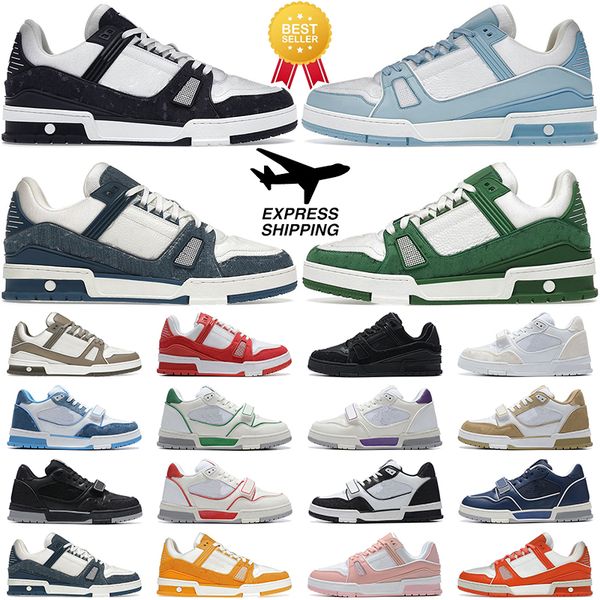 designer shoes trainer white black green monogram denim orange red sky blue mens luxury sneakers
designer shoes trainer white black green monogram denim orange red sky blue mens luxury sneakers