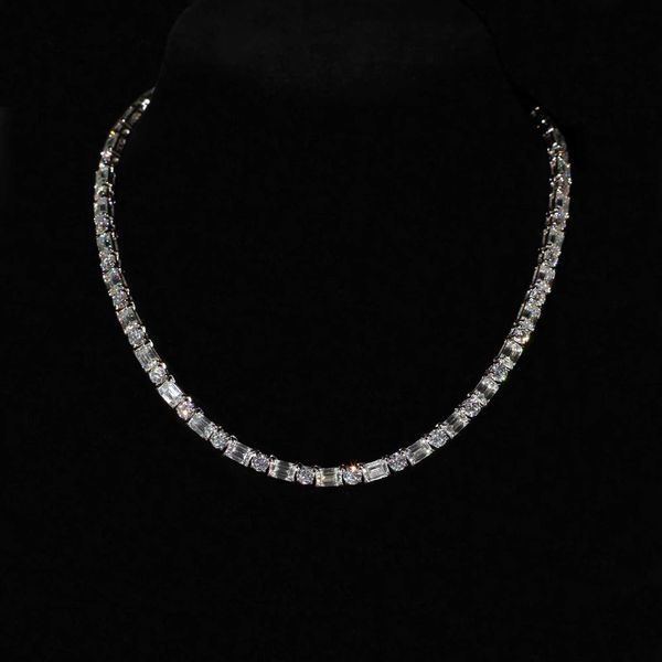 round and emerald cut diamond jewelry solid 925 silver gra certified iced out diamond moissanite tennis necklace
round and emerald cut diamond jewelry solid 925 silver gra certified iced out diamond moissanite tennis necklace