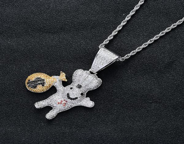 new style 18k gold plated iced out cz zirconia us dollar sign money bag doll pendant chain necklace hip hop rapper jewelry for men6864334, Silver
new style 18k gold plated iced out cz zirconia us dollar sign money bag doll pendant chain necklace hip hop rapper jewelry for men6864334, Silver