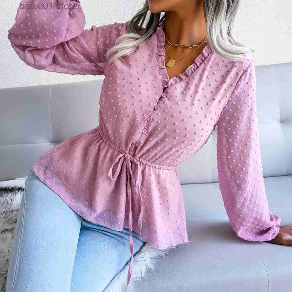 women's t-shirt ficusrong spring summer women's v neck lantern long sleeve solid waist button chiffon all match blouses for fashi, White
women's t-shirt ficusrong spring summer women's v neck lantern long sleeve solid waist button chiffon all match blouses for fashi, White