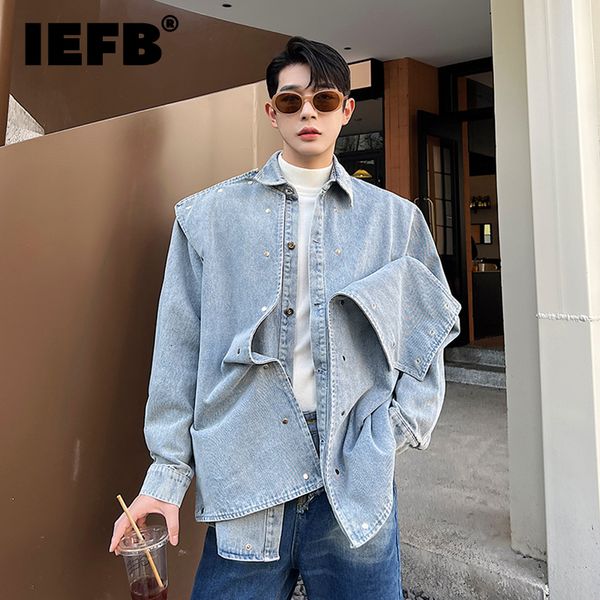mens jackets iefb korean style street denim coat trend versatile outerwear personality spliced clothing vintage jean cardigan 9c1536 230818, Black;brown
mens jackets iefb korean style street denim coat trend versatile outerwear personality spliced clothing vintage jean cardigan 9c1536 230818, Black;brown