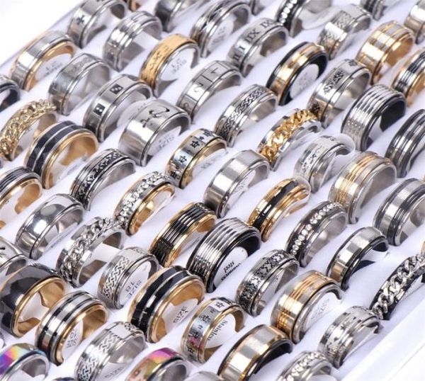 fashion stainless steel spinner rotating rings jewelry for women men mix style party gifts whole 50pcslot6038298, Golden;silver
fashion stainless steel spinner rotating rings jewelry for women men mix style party gifts whole 50pcslot6038298, Golden;silver