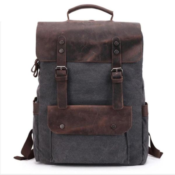 outdoor bags multifunction waterproof men canvas backpack vintage leather computer backpacks neutral fashion school bag portable t4074709
outdoor bags multifunction waterproof men canvas backpack vintage leather computer backpacks neutral fashion school bag portable t4074709