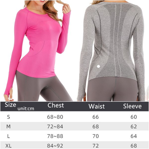 

ll-a23 1.0 womens yoga outfit shirts active shirts tees sportswear outdoor apparel slim gym excerise running long sleeve close-fitting brea