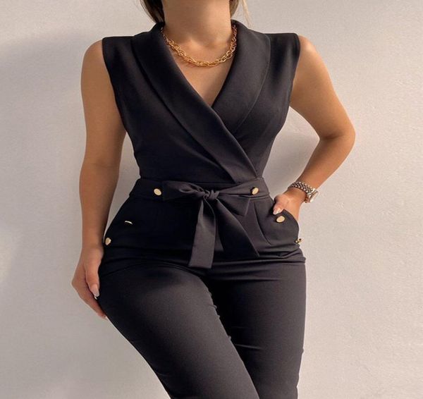 black office jumpsuit lady elegant pocket metal button bodycon playsuit casual sleeveless laceup romper overalls 2205058178739, Black;white
black office jumpsuit lady elegant pocket metal button bodycon playsuit casual sleeveless laceup romper overalls 2205058178739, Black;white