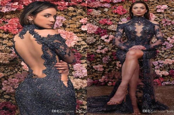 illusion lace evening dresses high neck hollow back front high slit formal party dress prom gowns arabic dress mermaid backle4893725, Black;red
illusion lace evening dresses high neck hollow back front high slit formal party dress prom gowns arabic dress mermaid backle4893725, Black;red