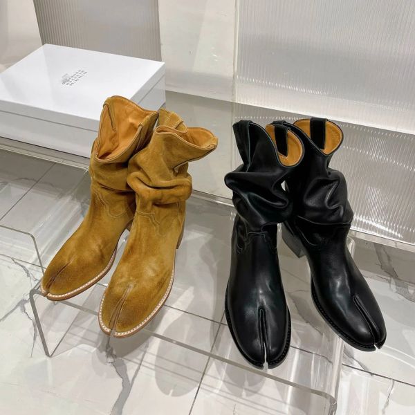 tabi western ankle boots pointed toe chunky block heels 5.5cm fashion booties women's luxury designer dress party shoes factory footwea, Black
tabi western ankle boots pointed toe chunky block heels 5.5cm fashion booties women's luxury designer dress party shoes factory footwea, Black