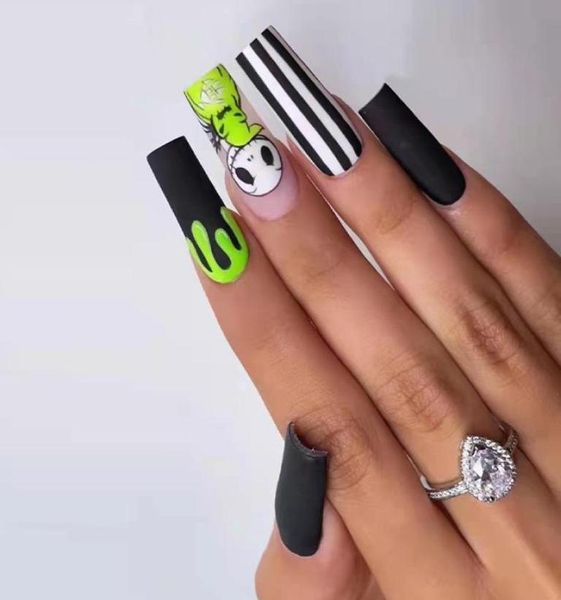 false nails 24pcs french ballerina coffin head green bronzing wave design artificial fake nail tips press on7779089, Red;gold
false nails 24pcs french ballerina coffin head green bronzing wave design artificial fake nail tips press on7779089, Red;gold