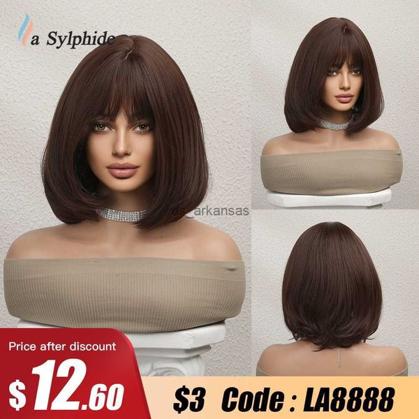 synthetic wigs la sylphide brown bob wig with bangs good quality short wigs for women natural daily party lolita heat resistant hair hkd2308, Black
synthetic wigs la sylphide brown bob wig with bangs good quality short wigs for women natural daily party lolita heat resistant hair hkd2308, Black