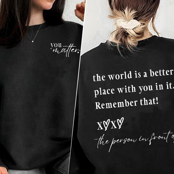 women s hoodies sweatshirts crewneck sweatshirt woman dear person behind me the world is a better place hoodie self care mental health 23081, Black
women s hoodies sweatshirts crewneck sweatshirt woman dear person behind me the world is a better place hoodie self care mental health 23081, Black