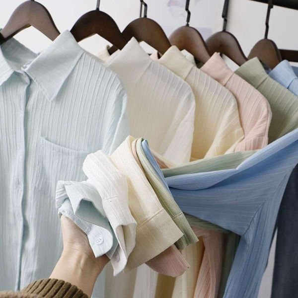 bizheng hong kong color spring womens blouses korean pitted striped blouse long sleeve, White
bizheng hong kong color spring womens blouses korean pitted striped blouse long sleeve, White