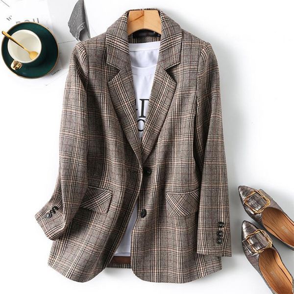womens suits blazers women fashion plaid coat single breasted notched neck office ladies long sleeve jacket blazer mujer female 230817, White;black
womens suits blazers women fashion plaid coat single breasted notched neck office ladies long sleeve jacket blazer mujer female 230817, White;black