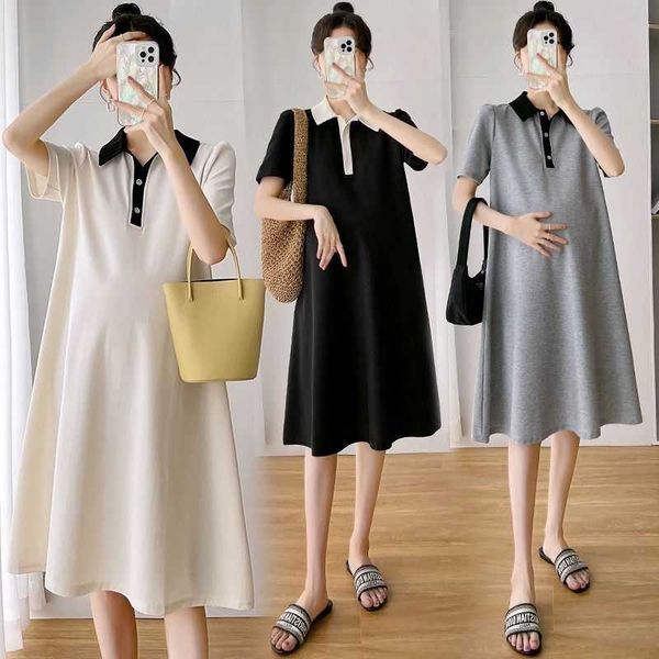 summer pregnant women dresses maternity lapel dress pregnancy solid color loose knee a skirt female girls casual clothes, White
summer pregnant women dresses maternity lapel dress pregnancy solid color loose knee a skirt female girls casual clothes, White