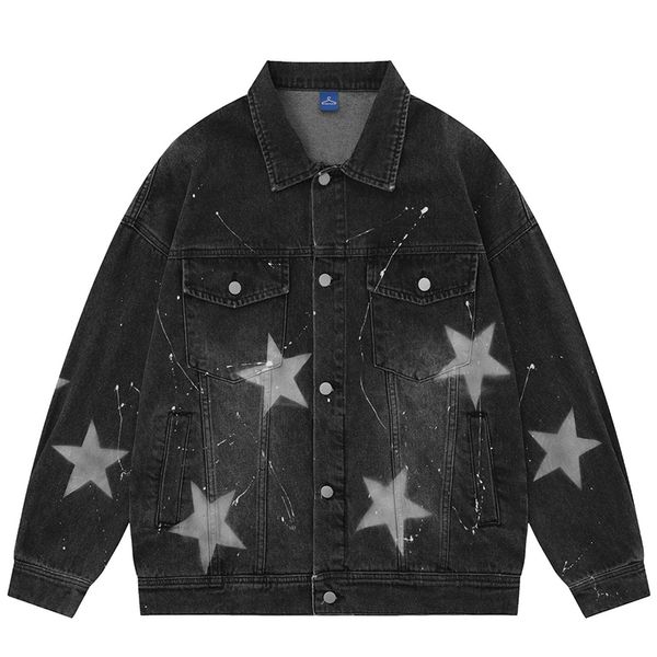 mens jackets vintage graphic star speckle ink print denim jacket men fashion hip hop jeans coats streetwear y2k cowboy 230818, Black;brown
mens jackets vintage graphic star speckle ink print denim jacket men fashion hip hop jeans coats streetwear y2k cowboy 230818, Black;brown