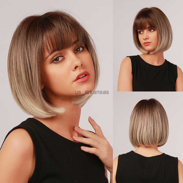 synthetic wigs la sylphide synthetic wig short straight root brown ombre blonde bob wigs with bangs for woman daily high temperature fiber h, Black
synthetic wigs la sylphide synthetic wig short straight root brown ombre blonde bob wigs with bangs for woman daily high temperature fiber h, Black