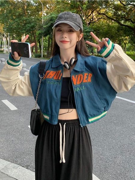 womens jackets harajuku cropped baseball women vintage hip hop bf oversized zipper coats korean fashion casual varsity jacket 230818, Black;brown
womens jackets harajuku cropped baseball women vintage hip hop bf oversized zipper coats korean fashion casual varsity jacket 230818, Black;brown