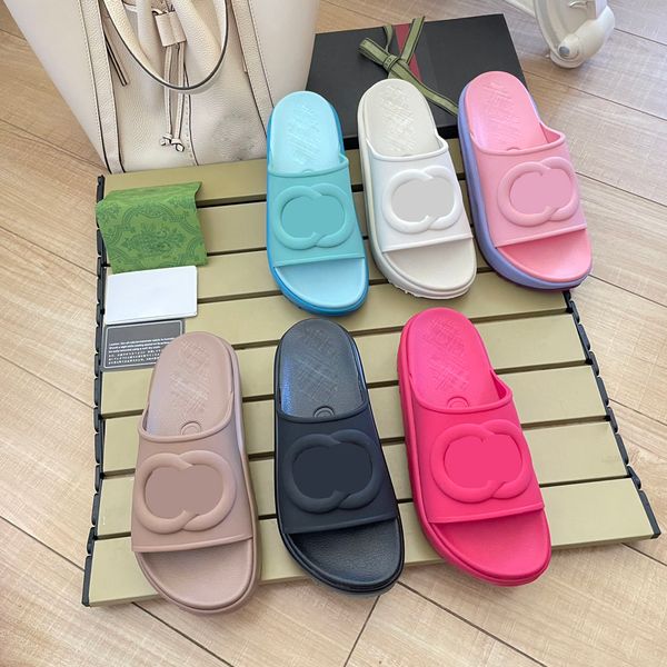 women's candy color fashion designer slippers men's home outdoor waterproof rubber letter 3d embroidery slipper, Black
women's candy color fashion designer slippers men's home outdoor waterproof rubber letter 3d embroidery slipper, Black