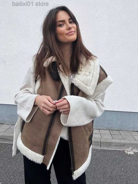 women's vests foridol faux fur suede zipper long casual women vest coat autumn winter brown sleeveless fluffy jacket coat t230817, Black;white
women's vests foridol faux fur suede zipper long casual women vest coat autumn winter brown sleeveless fluffy jacket coat t230817, Black;white