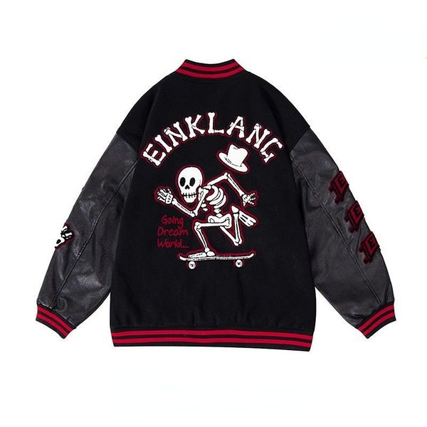 women's jackets y2k harajuku skull embroidery jacket men women retro punk rock gothic patchwork baseball uniform coat streetwear 230817, Black;brown
women's jackets y2k harajuku skull embroidery jacket men women retro punk rock gothic patchwork baseball uniform coat streetwear 230817, Black;brown