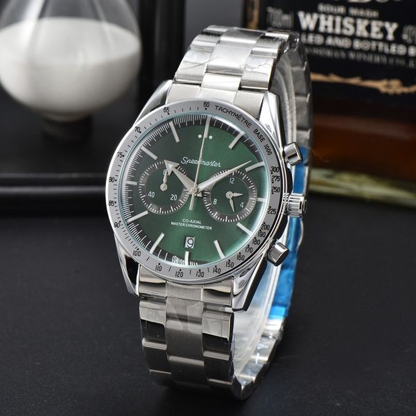 wristwatch for men 2023 mens watches five needles all dials work quartz watch luxury brand chronograph clock steel strap fashion omeg speedm, Slivery;brown
wristwatch for men 2023 mens watches five needles all dials work quartz watch luxury brand chronograph clock steel strap fashion omeg speedm, Slivery;brown