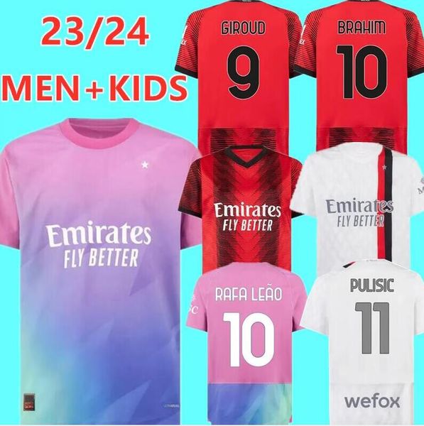 23 24 giroud soccer jerseys home ibrahimovic pulisic rafa leao football shirt 2023 2024 tonali camiseta de futbol theo brahim ac milans fans, Black;yellow
23 24 giroud soccer jerseys home ibrahimovic pulisic rafa leao football shirt 2023 2024 tonali camiseta de futbol theo brahim ac milans fans, Black;yellow