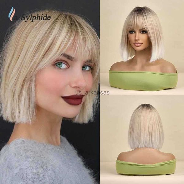 synthetic wigs la sylphide bob white blonde wig good quality short wigs for women natural daily party lolita hair heat resistant hkd230818, Black
synthetic wigs la sylphide bob white blonde wig good quality short wigs for women natural daily party lolita hair heat resistant hkd230818, Black