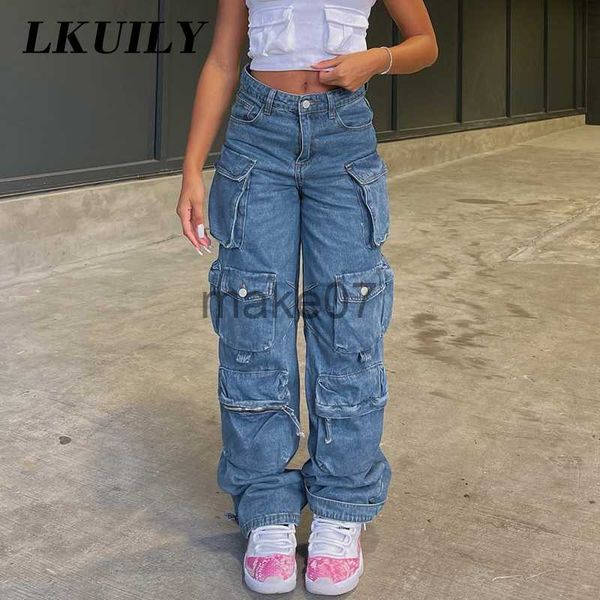 women's jeans casual cargo pants middle waist vintage blue loose streetwear baggy multiple pockets jeans women hip hop y2k straight tro
women's jeans casual cargo pants middle waist vintage blue loose streetwear baggy multiple pockets jeans women hip hop y2k straight tro