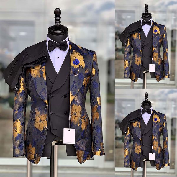 new fashion men's wedding suit floral print painting tuxedos shawl lapel groom wear prom party 3 pcs jacket pants vest customize, Black;gray
new fashion men's wedding suit floral print painting tuxedos shawl lapel groom wear prom party 3 pcs jacket pants vest customize, Black;gray