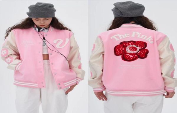 stand collar coats embroidered leather sleeve patchwork baseball jacket1089720, Black;brown
stand collar coats embroidered leather sleeve patchwork baseball jacket1089720, Black;brown