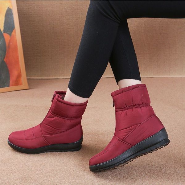 size 35-44 waterproof snow boots designer red navy blue women winter warm plush ankle booties front zipper non slip cotton padded outdoor sh, Black
size 35-44 waterproof snow boots designer red navy blue women winter warm plush ankle booties front zipper non slip cotton padded outdoor sh, Black