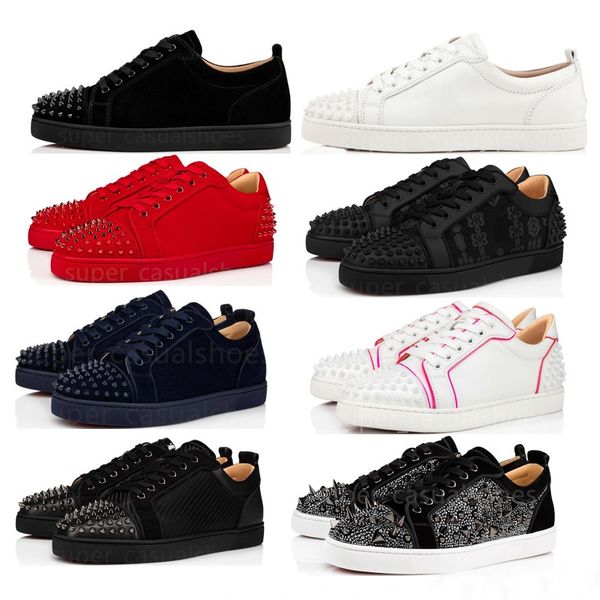 mens women loafers red bottoms casual shoes luxury designer shoes genuine leather flat camo black white spikes platform sneakers with box 35
mens women loafers red bottoms casual shoes luxury designer shoes genuine leather flat camo black white spikes platform sneakers with box 35