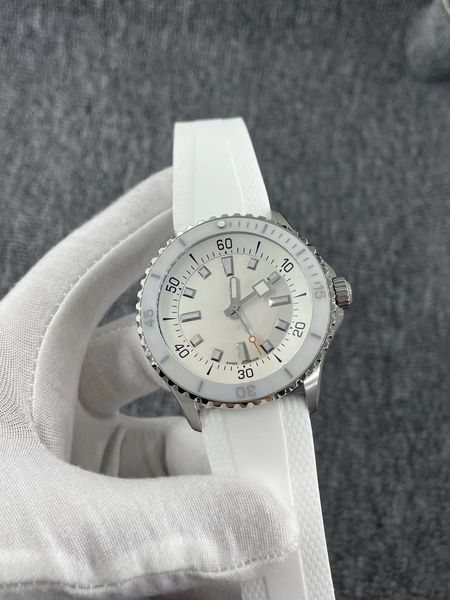 white ceramic men's diving watch automatic mechanical watches luminous pointer calendar display white sports tape folding buckle montre, Slivery;brown
white ceramic men's diving watch automatic mechanical watches luminous pointer calendar display white sports tape folding buckle montre, Slivery;brown