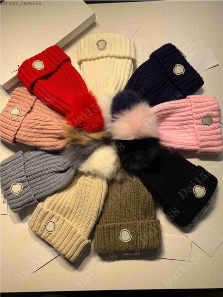 beanie/skull caps designer winter knitted beanie woolen hat women chunky knit thick warm faux fur pom beanies hats female bonnet beanie caps, Blue;gray
beanie/skull caps designer winter knitted beanie woolen hat women chunky knit thick warm faux fur pom beanies hats female bonnet beanie caps, Blue;gray