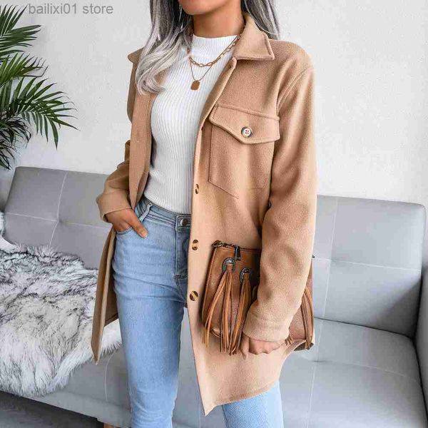 women's jackets ficusrong women fall winter single breasted wool coat for ladies turn down collar long sleeve lace up solid color chic, Black;brown
women's jackets ficusrong women fall winter single breasted wool coat for ladies turn down collar long sleeve lace up solid color chic, Black;brown