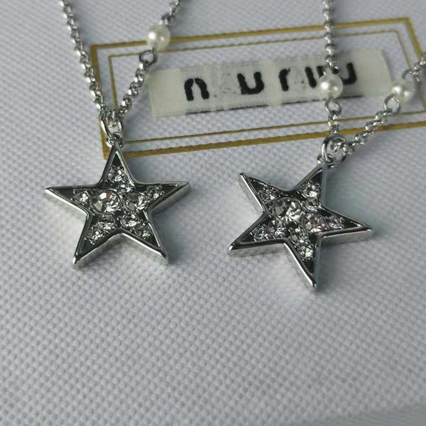 brand designer miumiu fashion bracelet necklace new women's star set diamond pearl sweet temperament ins pentagon star shaped clavicle, Black
brand designer miumiu fashion bracelet necklace new women's star set diamond pearl sweet temperament ins pentagon star shaped clavicle, Black