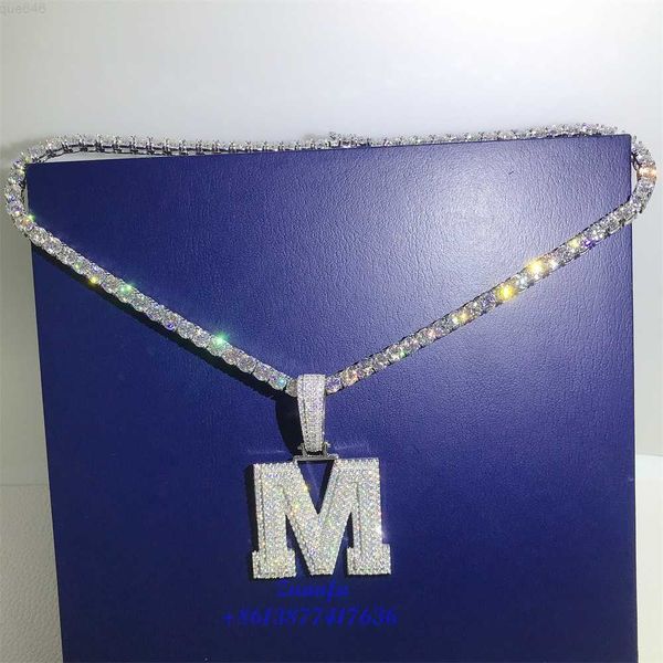 luxury hip hop jewelry a-z diamond pendant iced out men fashion necklace vvs moissanite tennis chain necklace, Silver
luxury hip hop jewelry a-z diamond pendant iced out men fashion necklace vvs moissanite tennis chain necklace, Silver