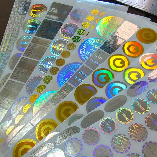 

1000pcs Hologram Security Seal tamper evident Label VOID Left If Removed Removal Proof Holographic anti-counterfeit