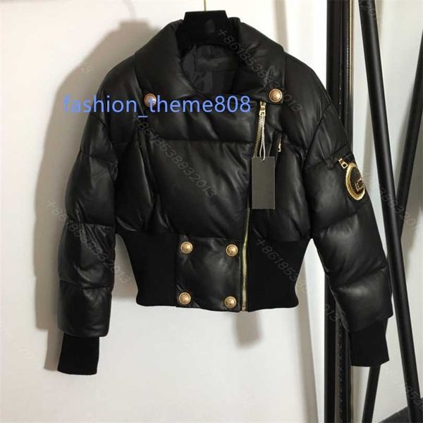 high-end winter women sheepskin down jacket coat leather stitching 100% white down long sleeve designer jackets brand zipper girl super warm, Black
high-end winter women sheepskin down jacket coat leather stitching 100% white down long sleeve designer jackets brand zipper girl super warm, Black