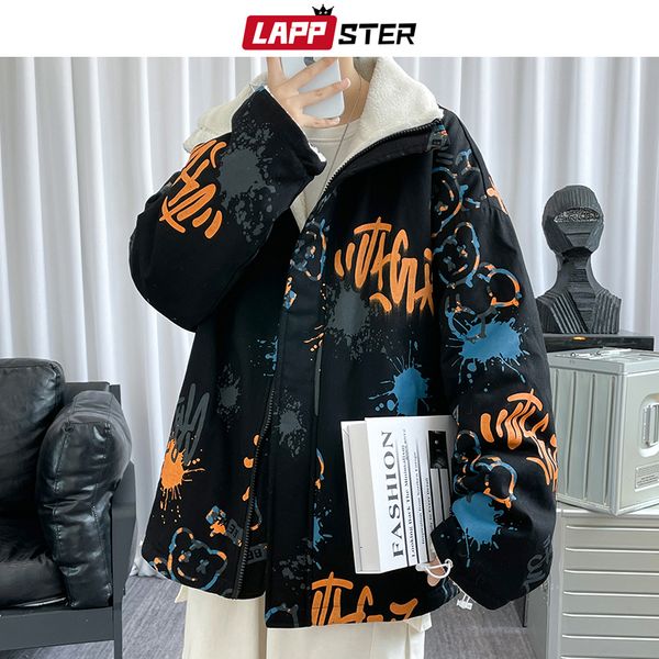 men's down parkas lappster y2k fleece fluffy jacket streetwear winter jacket windbreakers lambswool hip hop parka korean fashions zippe, Black
men's down parkas lappster y2k fleece fluffy jacket streetwear winter jacket windbreakers lambswool hip hop parka korean fashions zippe, Black