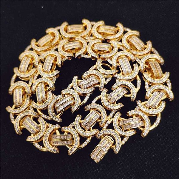 18k gold filled baguette cz diamond iced out hip hop bling jewelry mens fashion cuban byzantine chain necklace, Silver
18k gold filled baguette cz diamond iced out hip hop bling jewelry mens fashion cuban byzantine chain necklace, Silver