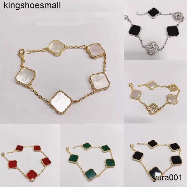925 silver designer lucky elegant charm bracelet cleef fashion vintage 5 motifs bracelets clover leaf necklace luxury design wedding jewelry, Golden;silver
925 silver designer lucky elegant charm bracelet cleef fashion vintage 5 motifs bracelets clover leaf necklace luxury design wedding jewelry, Golden;silver