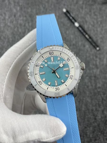 fashion classic men's watch automatic mechanical machine circular ceramic ring precision steel sports rubber light blue ocean series wr, Slivery;brown
fashion classic men's watch automatic mechanical machine circular ceramic ring precision steel sports rubber light blue ocean series wr, Slivery;brown